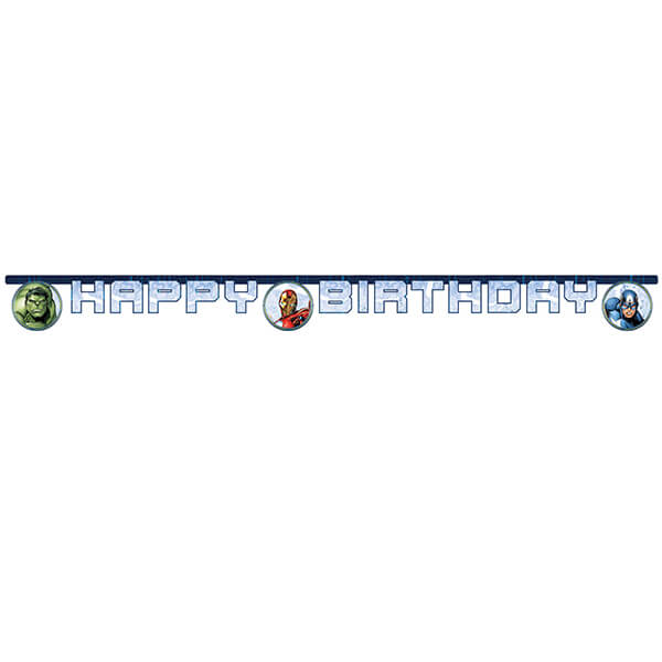 Банер надпис AVENGERS - Happy Birthday