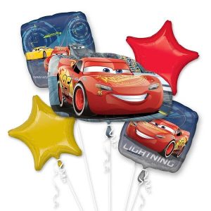 Букет фолиеви балони Cars 3 Lightning McQueen