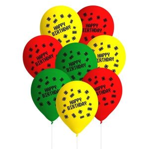 Латексови балони с печат Block Party