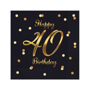 Салфетки B&C Happy 40 Birthday