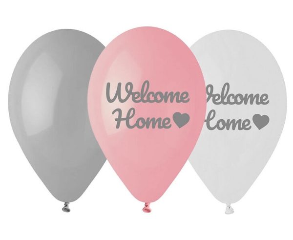 Балони Premium Welcome Home, розови, 6 броя