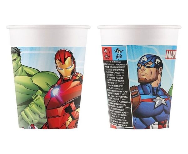 Картонени чаши Marvel Avengers, 200ml, 8бр.