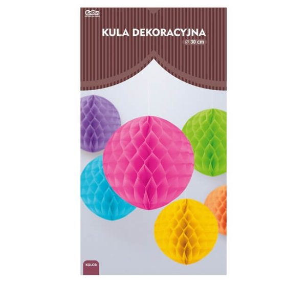 Декоративна Топка, пчелна пита, бордо, 30 см – Изображение 2