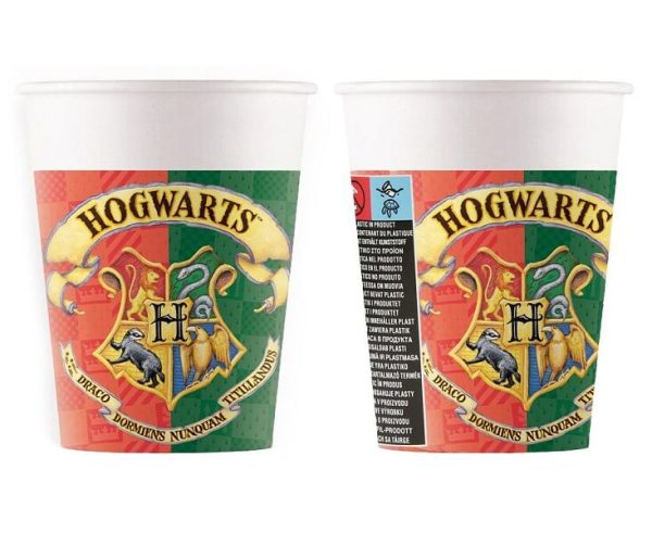 Картонени чаши Harry Potter, 200ml, 8бр.