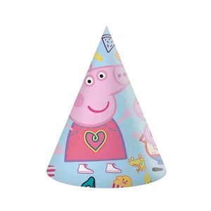 Парти шапки Peppa Pig, 6 броя