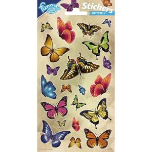 Комплект блестящи стикери Butterfly, 102х200мм
