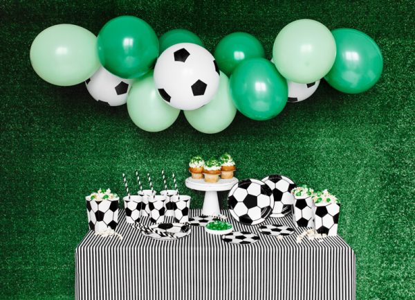 Балони Football, 30 cm, 6 броя, чисто бели