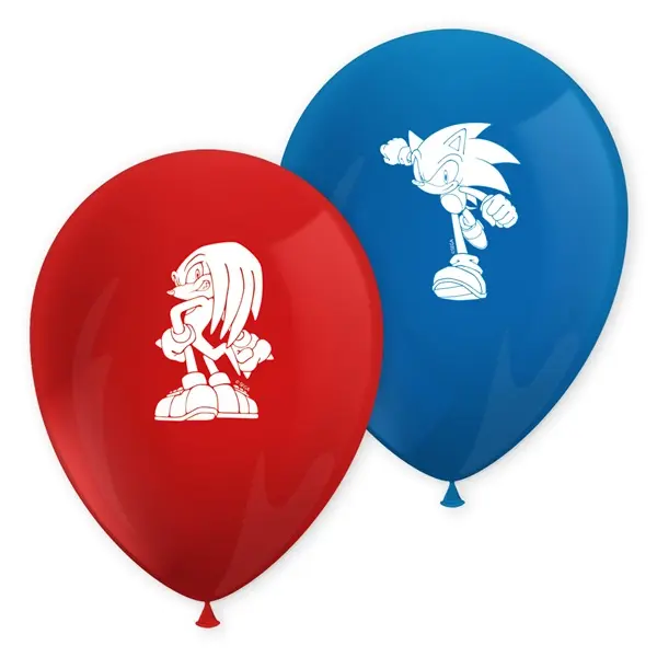 Балони Соник таралежа SONIC, 30 см, 8 броя