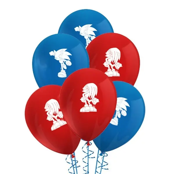 Балони Соник таралежа SONIC, 30 см, 8 броя