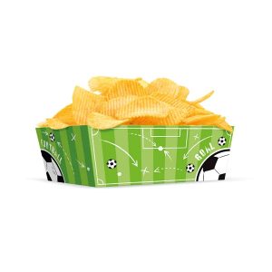 Кутия за чипс Football, 15x6 см, 3 броя, комплект