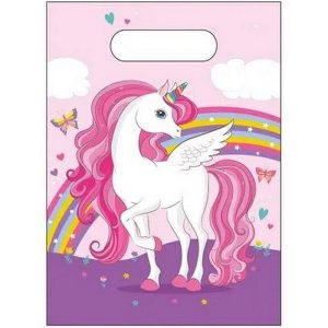 Парти торбички Unicorn Rainbow Colors, 6 броя