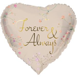 Фолиев балон Сърце, Forever & Allways, 45 см