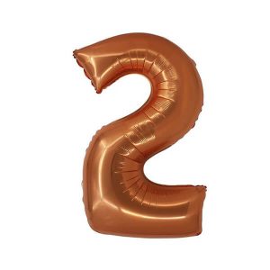 Балон фолио Цифра 2, Smart, 76 см, меден