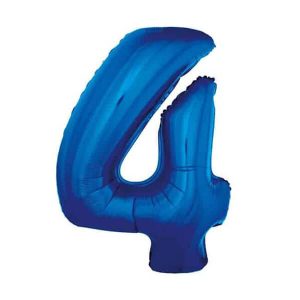 Балон фолио Цифра 4, син, 92 см