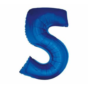 Балон фолио Цифра 5, син, 92 см