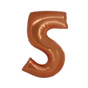 Балон фолио Цифра 5, Smart, 76 см, меден