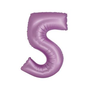 Балон фолио Цифра 5, Smart, Лилав мат, 76 см