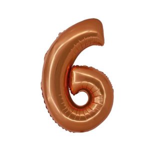 Балон фолио Цифра 6, Smart, 76 см, меден
