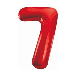 Балон фолио Цифра 7, червен - 85 см