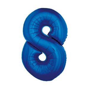Балон фолио Цифра 8, син, 92 см