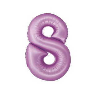 Балон фолио Цифра 8, Smart, Лилав мат, 76 см