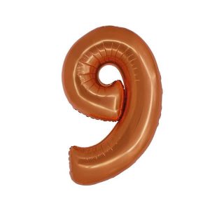 Балон фолио Цифра 9, Smart, 76 см, меден