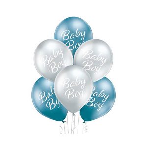 Балони Baby Boy Belbal, 30 см, хром, 6 броя