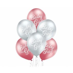 Балони Belbal Baby Girl, 30 см, хром, 6 броя