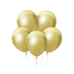 Балони Хром, Beauty & Charm 12", 30 см, светло злато, 50 броя