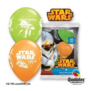 Балони Star Wars, пастелни, микс, 6 броя
