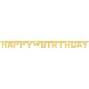 Блестящ надпис Happy Birthday, злато, 160 cm