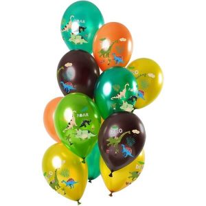 Букет от латексови балони Динозаври, Dino Jungle Metallic 33 см, 12 бр