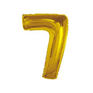 Фолиев балон Цифра 7, Smart, злато, 92 см