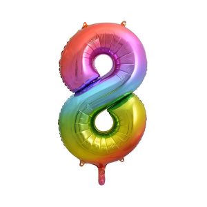 Фолиев балон Цифра 8, дъга, 85 см
