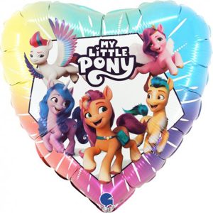 Фолиев балон My Little Pony сърце, 45 см