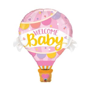 Фолиев балон WELCOME BABY, 106,6 см, розов