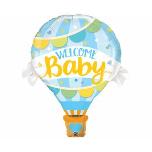 Фолиев балон WELCOME BABY, 106,6 см, син