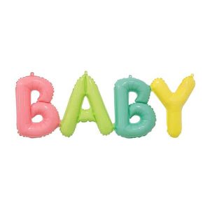 Фолиев балон с надпис BABY, 85х29см