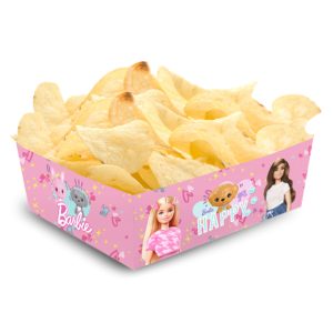 Кутия за хрупкави картофки BARBIE, 15х11х6 см, 6 броя, комплект