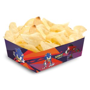 Кутия за хрупкави картофки Соник таралежа Sonic, 15х11х6 см, 6 броя, комплект