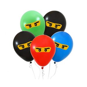 Латексови балони Lego Ninjago, 5 броя, пакет