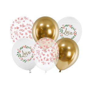Латексови балони LOVE 30 cm, пастел, микс