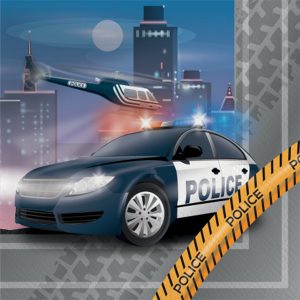 Парти салфетки POLICE PARTY, 33х33 см, 20 броя