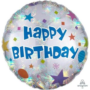 Фолиев балон Happy Birthday Confetti, 43 см