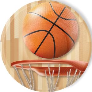 Чинии SPORTS FANATIC BASKETBALL, 23 см, 8 броя