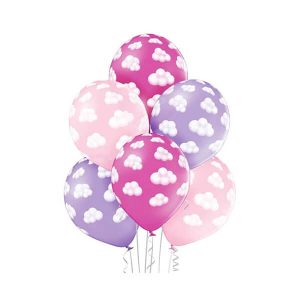 Балони пухкави облаци Belbal, 30 см, 6 броя, розови