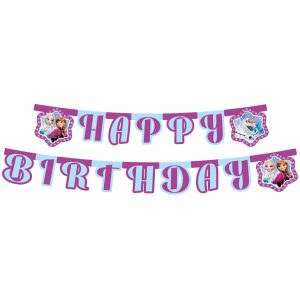 Банер с надпис Happy Birthday Frozen
