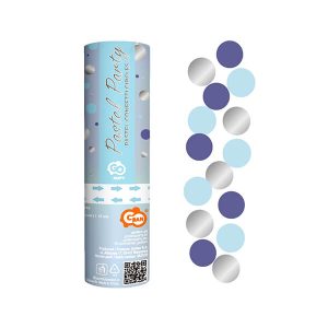 Парти конфети кръгчета, B&C, сини, тъмносини, сребристи, 15 см
