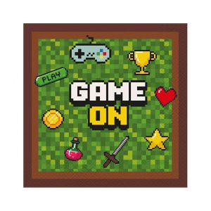 Парти салфетки Game On, 33х33 cm, 20 броя