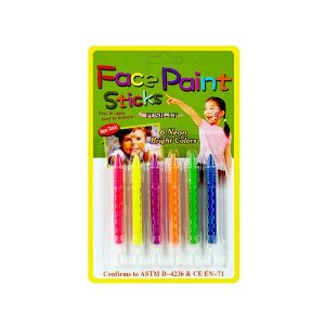 Пастели за лице и тяло Неон, 6 цвята, блистер